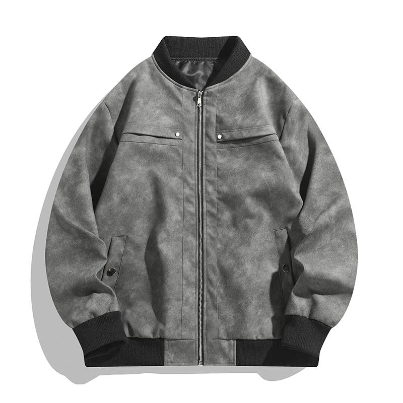 Klassische schwarze Herren Bomberjacke; vielseitige Jacke für den modernen Mann, passt zu jedem urbanen Stil.