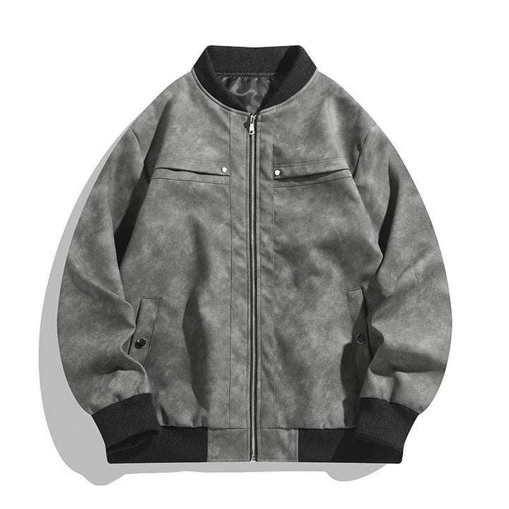 Klassische schwarze Herren Bomberjacke; vielseitige Jacke für den modernen Mann, passt zu jedem urbanen Stil.