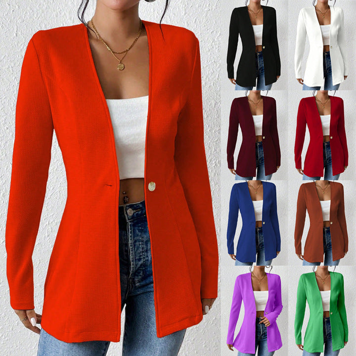Eleganter Damen Longblazer, tailliert, modern & vielseitig für Büro & Freizeit.