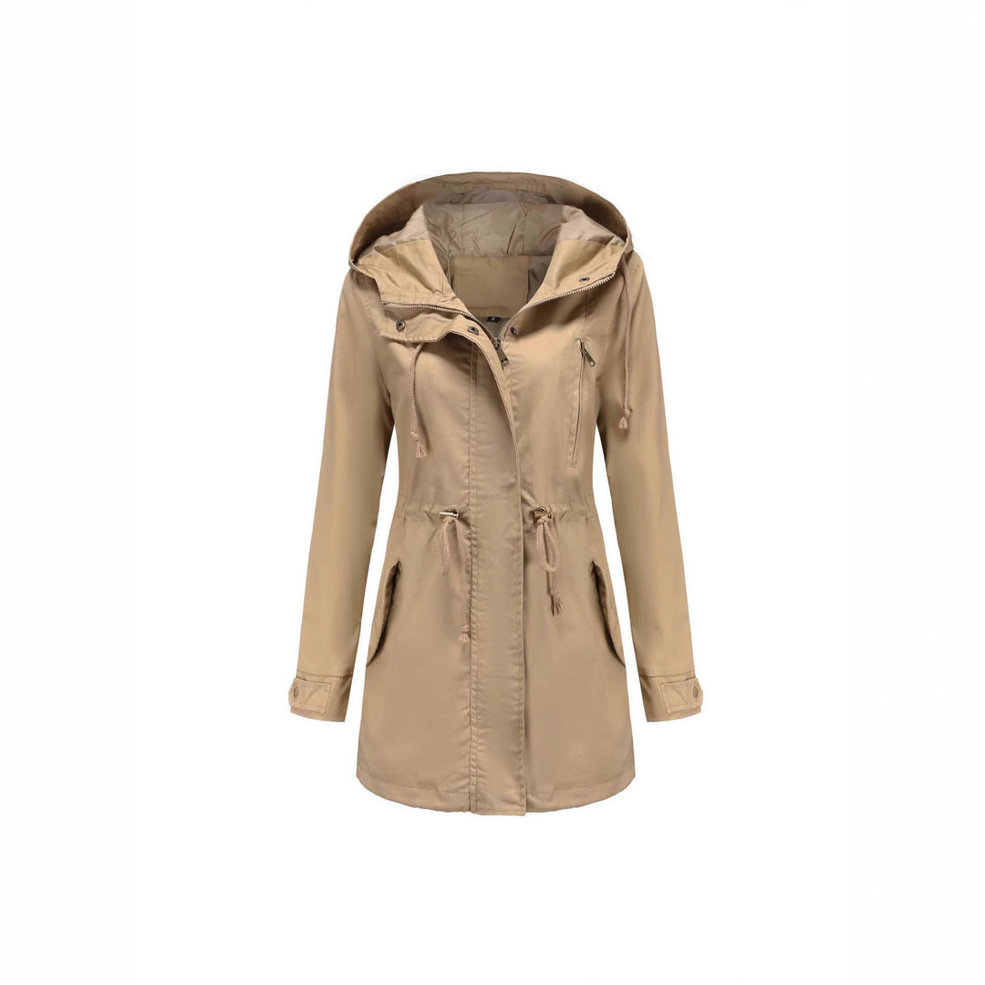 Leichte Damen Freizeitjacke mit Kapuze, perfekt für den Frühling und kühle Sommerabende.