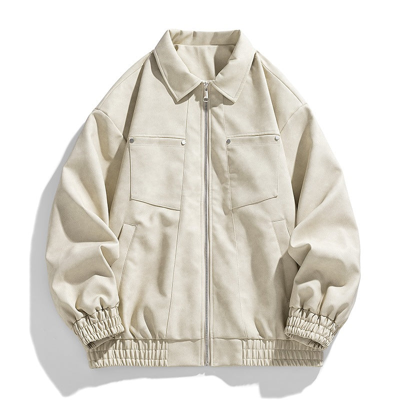 Modische Herren Alltagsjacke mit Stehkragen und funktionalen Taschen, ideal für urbane Looks und Komfort.