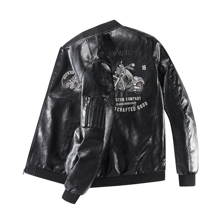 Modische Herren Jacke mit kunstvollen Stickereien, vielseitig kombinierbar für verschiedene Anlässe.