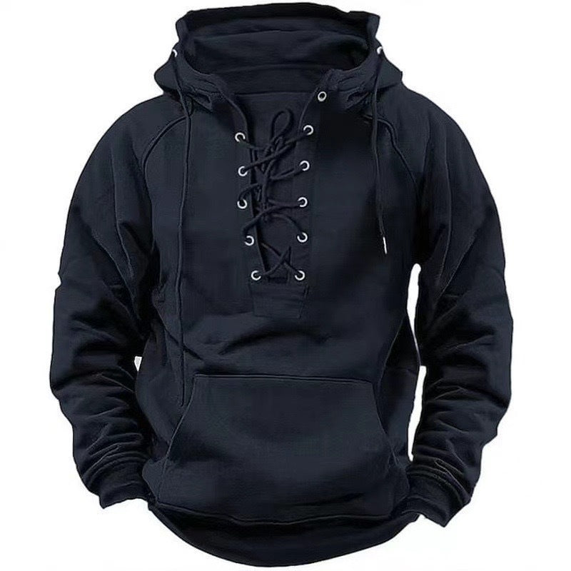 Gemütlicher Herren Hoodie mit Kängurutasche, sportlich & bequem für Freizeit, Alltag und Herbst-Outfit.