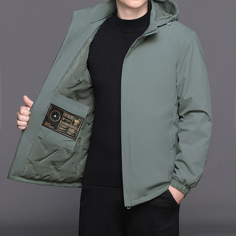 Stilvolle Herren Funktions-Übergangsjacke, wasserabweisend und atmungsaktiv, ideal für alle Aktivitäten.
