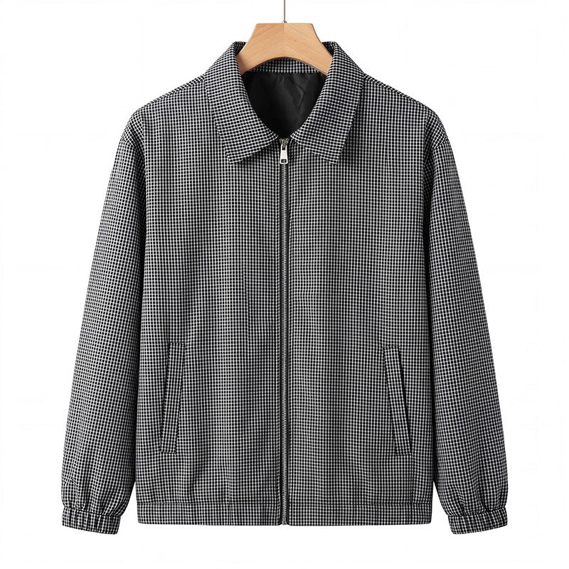 Hochwertige karierte Herrenmode-Jacke, stilvoll und vielseitig für urbane Casual-Looks.