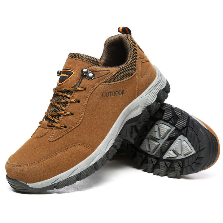Herren-Wanderschuhe für schmerzfreies Wandern. Orthopädisch, mit Dämpfung gegen Fersensporn und Plantarfasziitis.