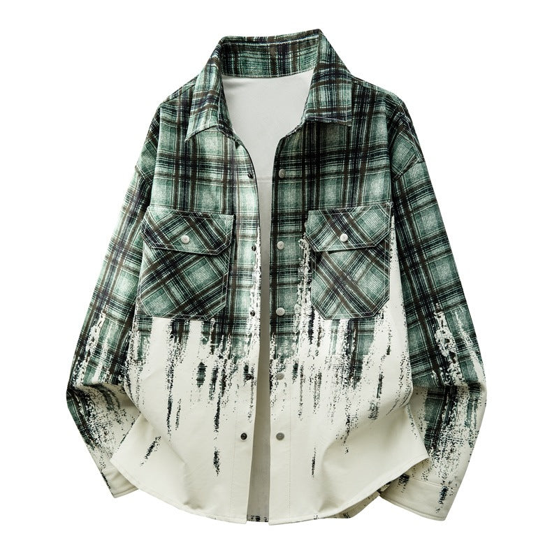 Urbaner Look: Herren Karo Hemdjacke für Frühling & Herbst, komfortabel und modisch.