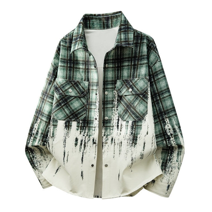 Urbaner Look: Herren Karo Hemdjacke für Frühling & Herbst, komfortabel und modisch.