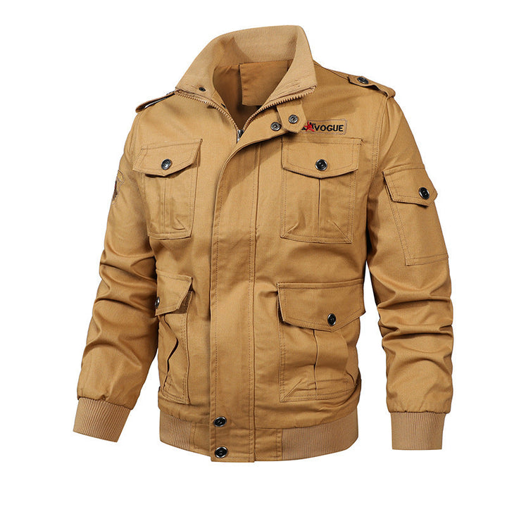 Robuste Herren Militär Utility Jacken in Olivgrün, Khaki, Schwarz, vielseitige Outdoor-Übergangsjacken.