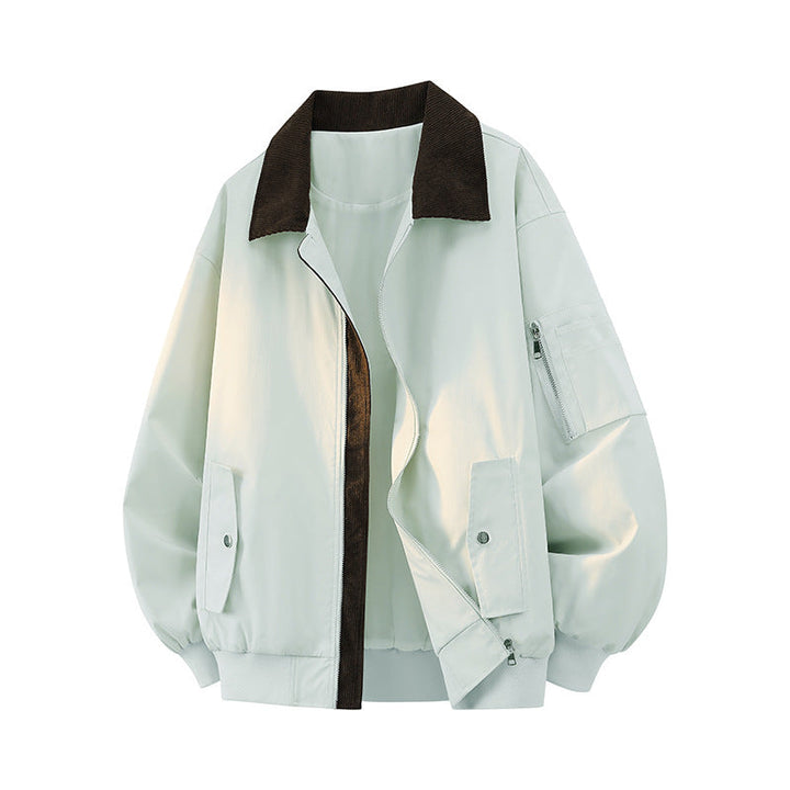Vielseitige Männer Mode: Bomberjacke mit markantem Cordkragen, ideal als schicke Außenjacke.