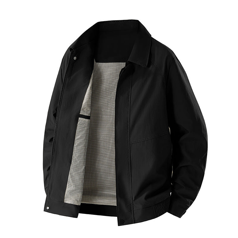 Komfortable Herrenjacke für den Alltag, graues Design, modisch und vielseitig, ideal als Übergangsjacke.