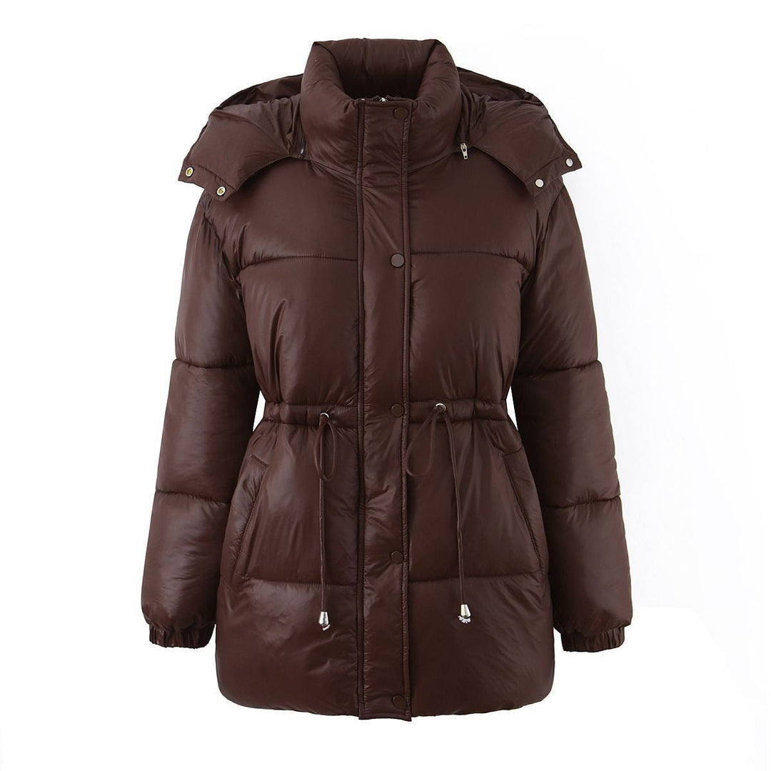Modische Damen Kapuzenjacke mit Taillenzug, perfekt für Übergang & Freizeit. Stilvoll & verstellbar.