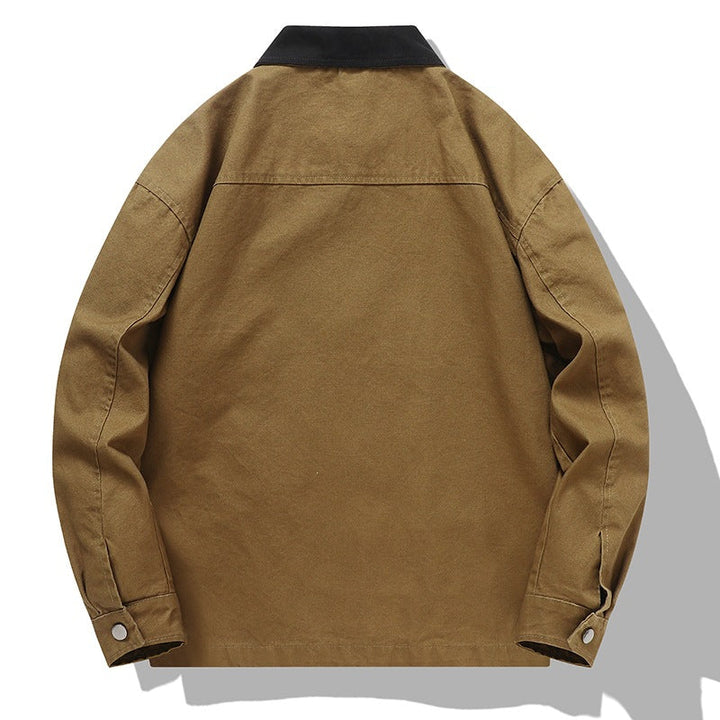 Komfortable, lässige Herren Freizeitjacke mit hohem Stehkragen, perfekt für moderne Männermode.
