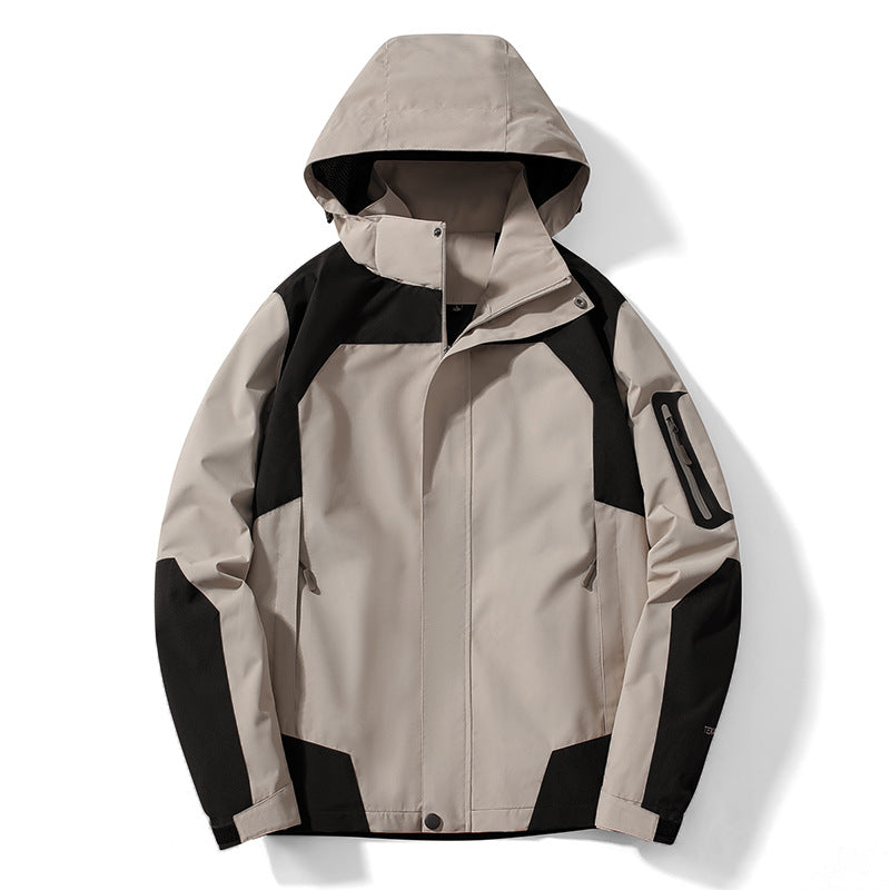 Funktionale Herren Outdoorjacke, perfekt für Wanderungen. Winddicht, wasserabweisend und atmungsaktiv für Komfort.