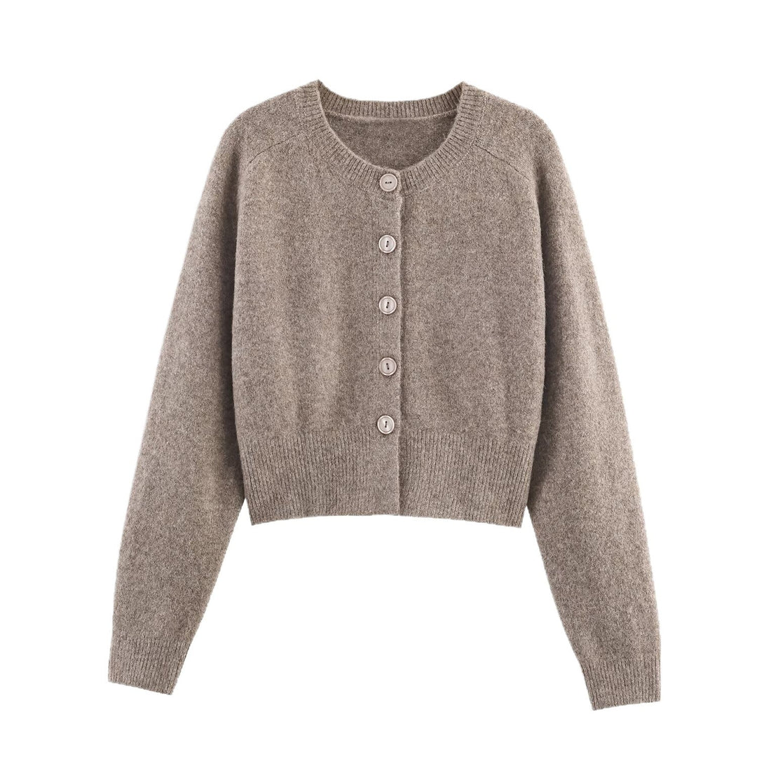 Komfortable Damen Cropped Strickjacke, ein Must-have für moderne Damenmode und den Alltag.