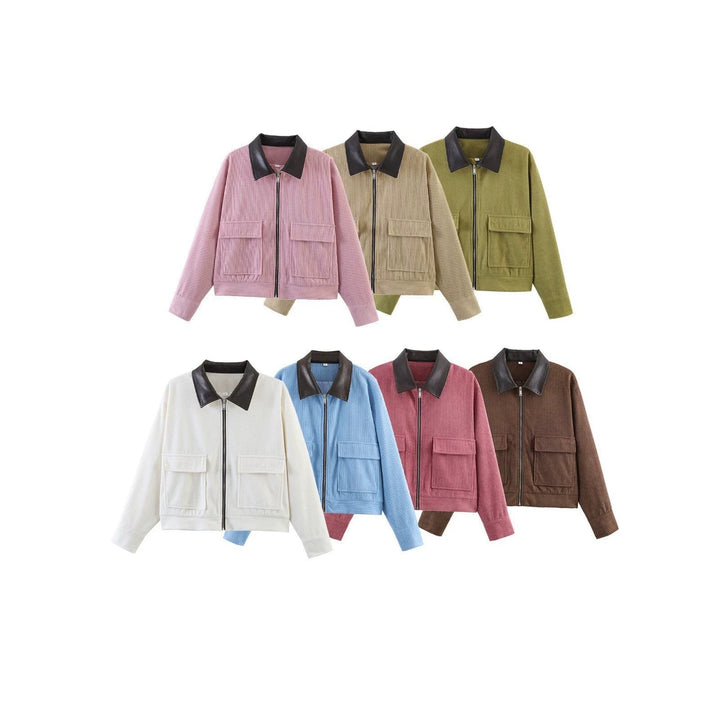 Modische Damen Übergangsjacke mit praktischen Taschen, ideal für Frühling & Herbst.