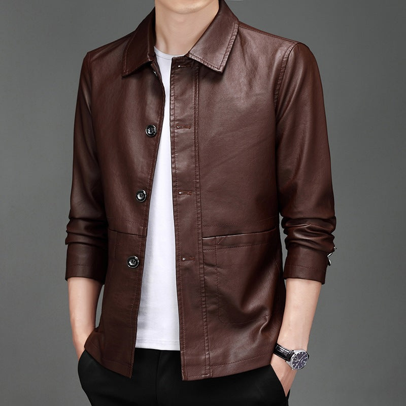 Vielseitige, robuste Herren-Übergangsjacke in Schwarz, elegant und zeitlos für Business & Freizeit.
