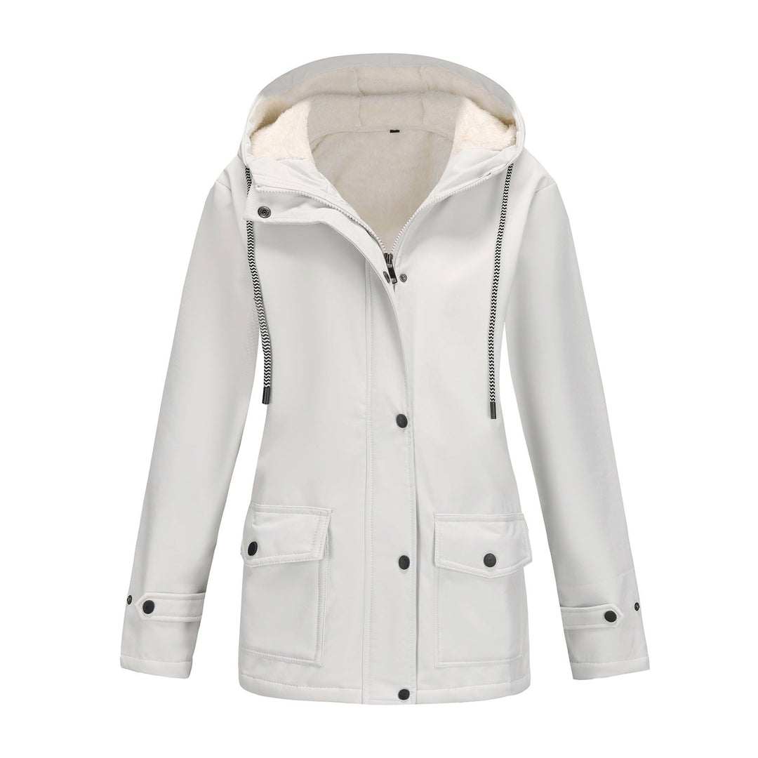 Damen Allwetterjacke mit Fleece-Futter. Sportlicher Stil für Outdoor-Aktivitäten.
