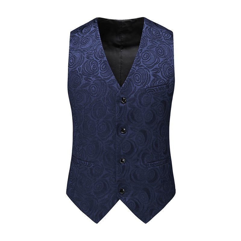 Slim Fit Herren Jacquardweste, perfekt für moderne Hochzeiten, festliche Abendmode oder elegante Business-Looks.