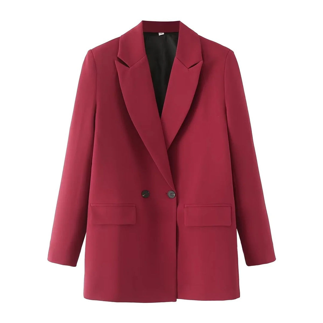 Vielseitiger Damen Oversize Doppelreiher Blazer, ideal als Übergangsjacke für Frühling, Herbst & Alltag.