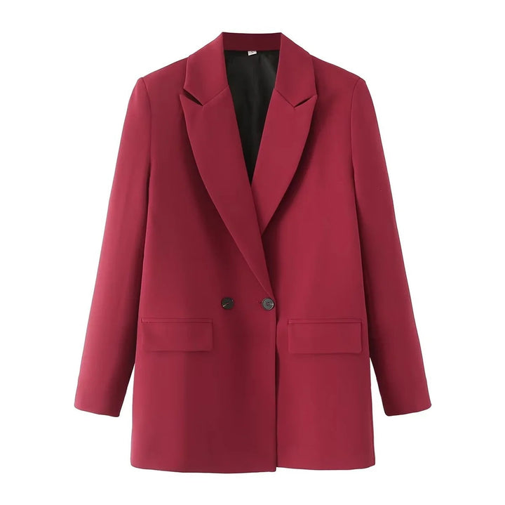 Vielseitiger Damen Oversize Doppelreiher Blazer, ideal als Übergangsjacke für Frühling, Herbst & Alltag.