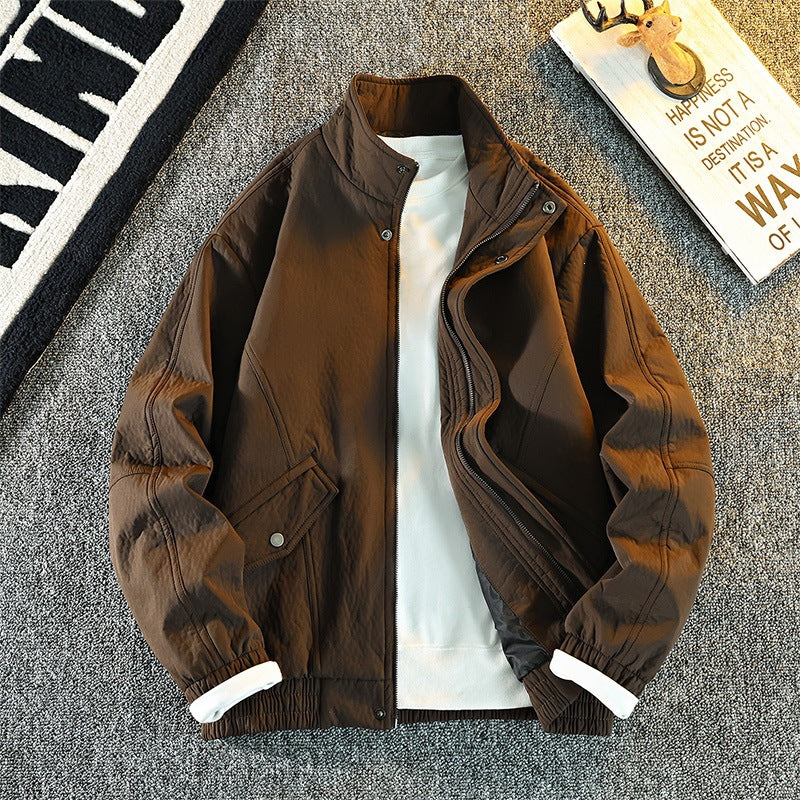 Elegante Herren-Übergangsjacke in Marineblau, leicht & komfortabel, für Business Casual oder Freizeit.
