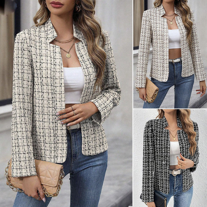 Elegante Damen Kurzjacke mit modernem Design, perfekt als schicke Übergangsjacke für Frühling und Herbst.
