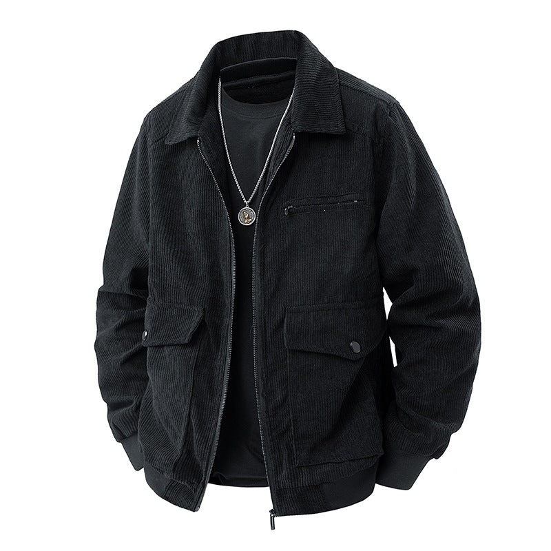 Modische Herren Cordjacke aus weichem Cordstoff, ideal als Freizeitjacke oder Übergangsjacke im Herbst.