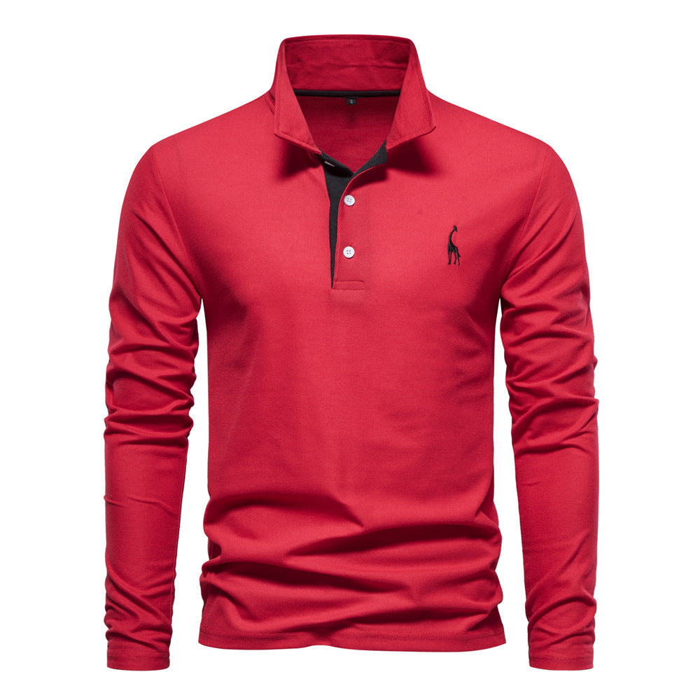 Stilvolles Herren Langarm Poloshirt aus weichem Material. Ideales Oberteil für den Alltag.