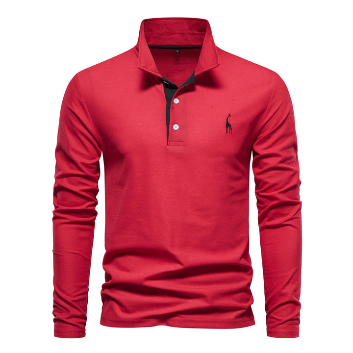 Stilvolles Herren Langarm Poloshirt aus weichem Material. Ideales Oberteil für den Alltag.