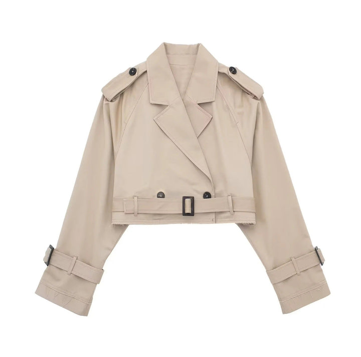 Chice Damen Modische Kurztrenchjacke, ein Must-Have für den Frühling, verleiht jedem Outfit Eleganz & Stil.