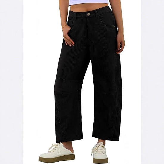 Modische weite Hose für Damen mit geräumigen Taschen, ein Must-have für einen stilvollen Casual-Look.