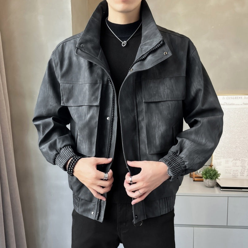 Herren Urban Jacke in Kaffeebraun, stilvoll & funktional für Freizeit & Alltag. Modische Übergangsjacke.