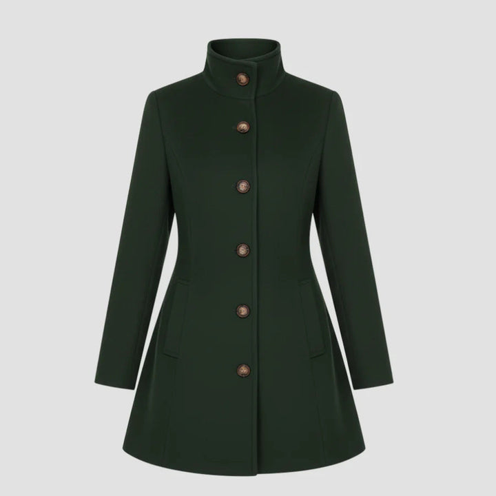 Trendige Damen Jacke mit Stehkragen. Eleganter Look, ideal für Business & besondere Anlässe.