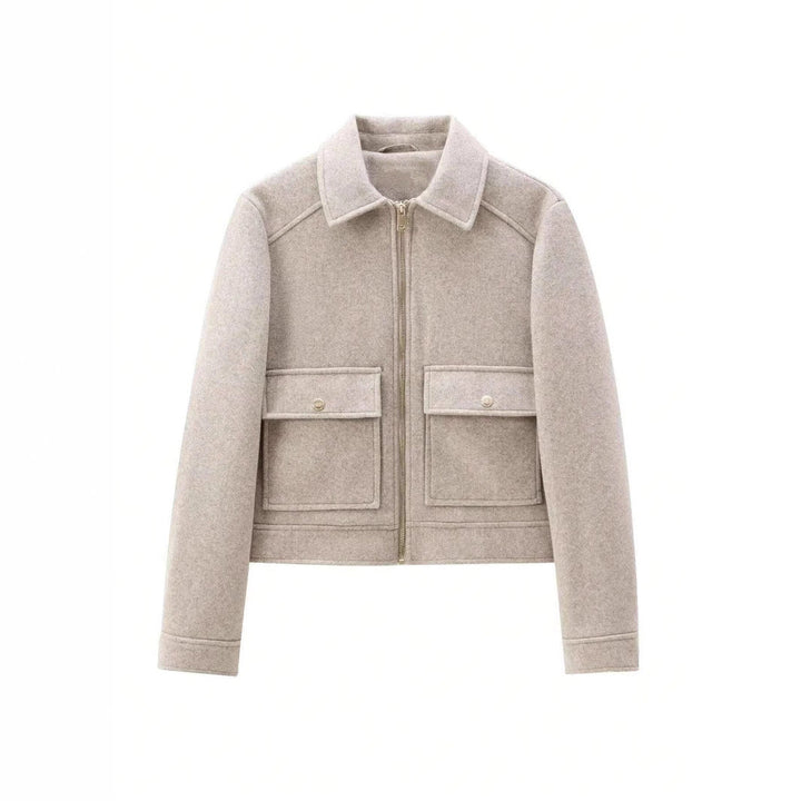 Damen Urbane Utility-Jacke in Khaki, stilvoll & vielseitig für Alltag und Übergangszeit.