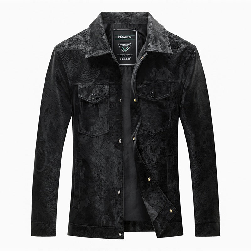 Hochwertige Herrenmode: Übergangsjacke mit klassischer Knopfleiste für lässig-eleganten Look.
