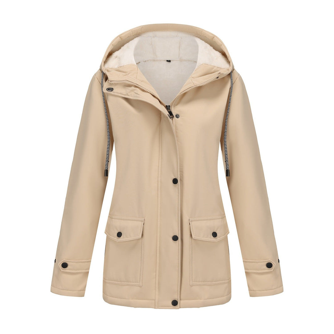 Wetterfeste Damen Outdoorjacke mit atmungsaktivem Fleece-Futter. Für Sport & Alltag.
