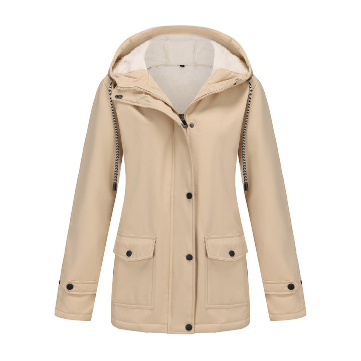 Wetterfeste Damen Outdoorjacke mit atmungsaktivem Fleece-Futter. Für Sport & Alltag.
