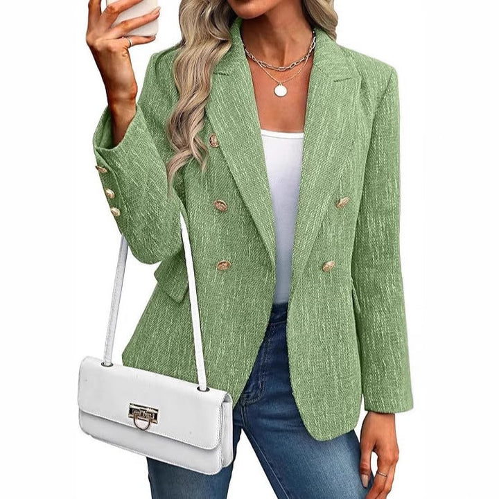 Professioneller Business-Blazer für Damen, doppelreihig, schicker Schnitt, ideal fürs Büro & elegante Meetings.
