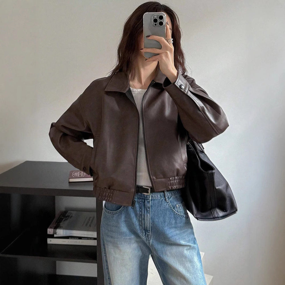 Bequeme, lässige Damen-Übergangsjacke in Braun. Vielseitig kombinierbar für modische Freizeit-Looks.