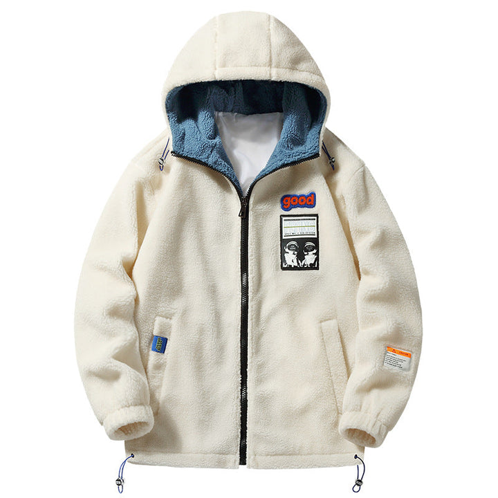 Warme Herren Kapuzenjacke, mit weichem Futter, luxuriöser Komfort.