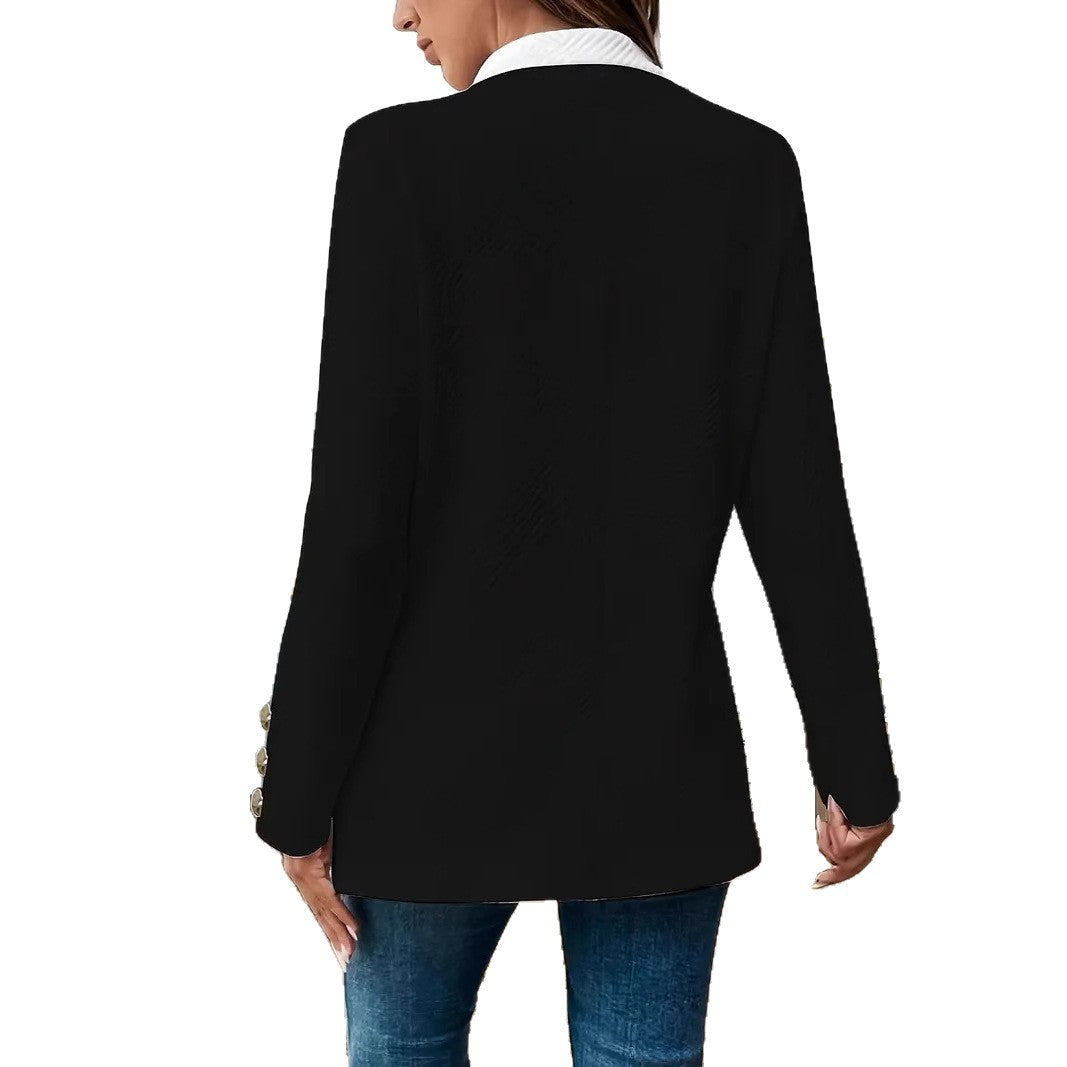 Klassischer Damen Business Blazer, langärmlig, als essentielle Büro-Kleidung. Elegant & vielseitig kombinierbar.