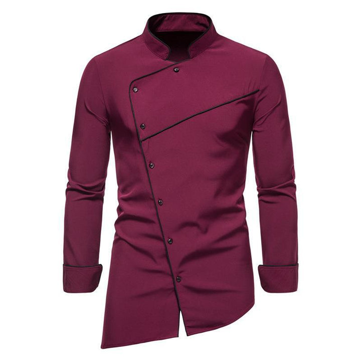 Hochwertige Herren Kochjacke im Regular Fit, professionelle Kochkleidung mit eleganten Kontrasten für die Küche.