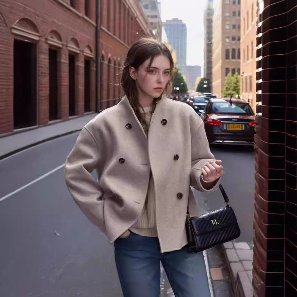 Komfortable Damen Oversized Jacke mit praktischem Doppelreißverschluss & Taschen, ideal für Freizeit.