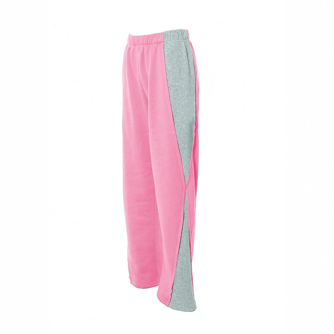 Bequeme Damen Freizeithose mit trendigem Kontrast-Schlitz-Design.