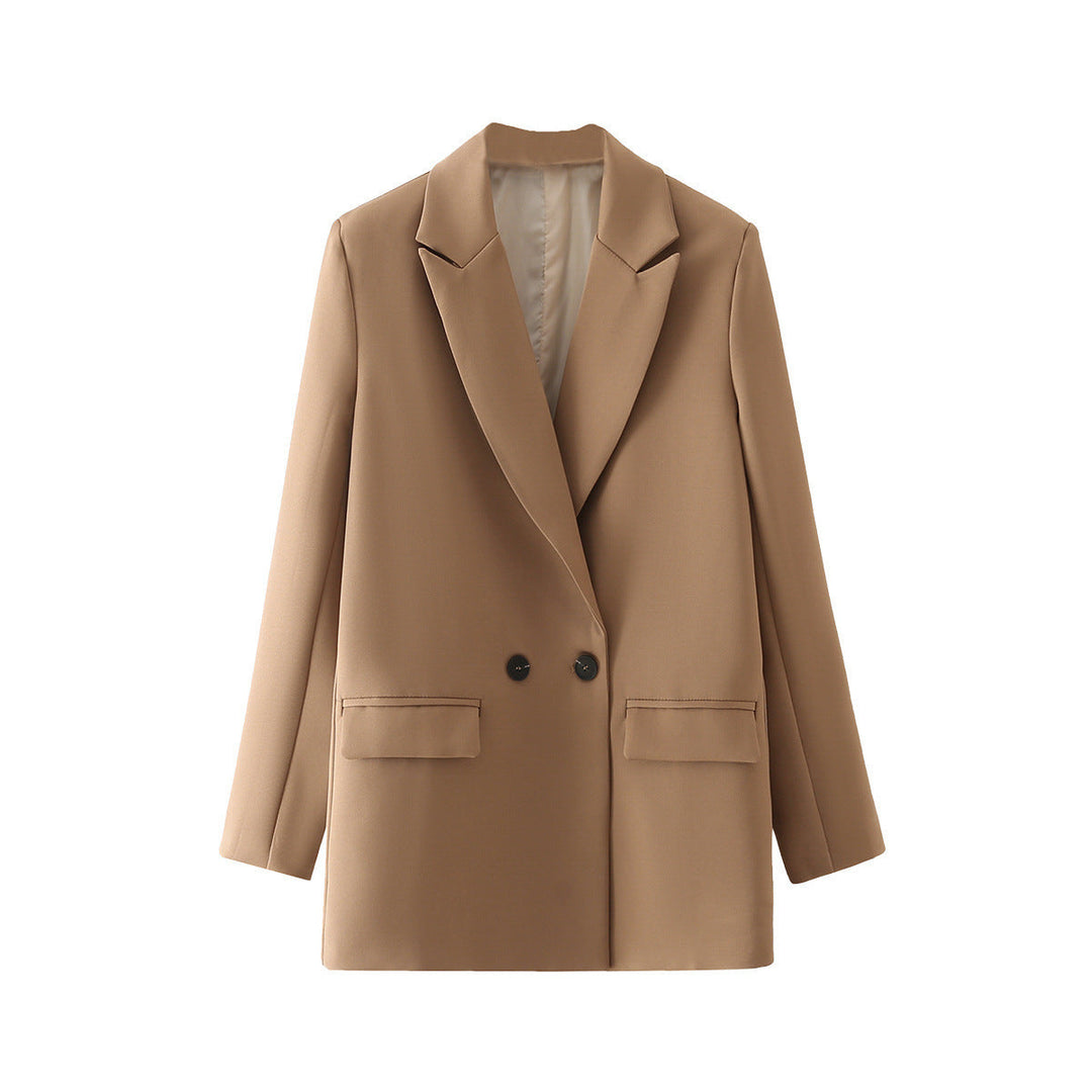 Femininer Oversize Doppelreiher Blazer, ideal für einen schicken Business- oder Freizeit-Look im Alltag.