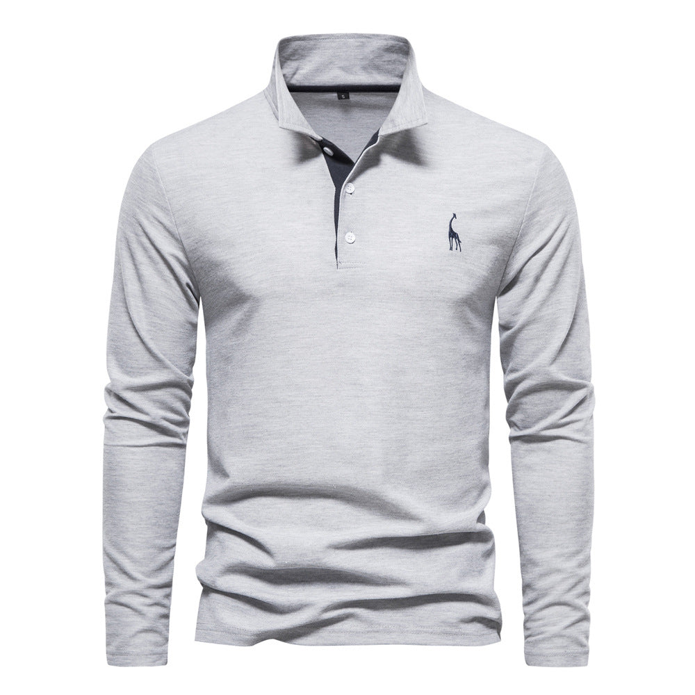 Vielseitiges Herren Langarm Poloshirt für Business Casual oder legere Freizeitlooks.