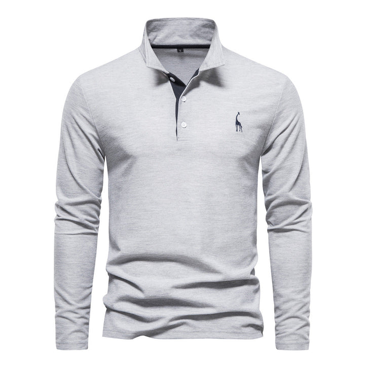 Vielseitiges Herren Langarm Poloshirt für Business Casual oder legere Freizeitlooks.