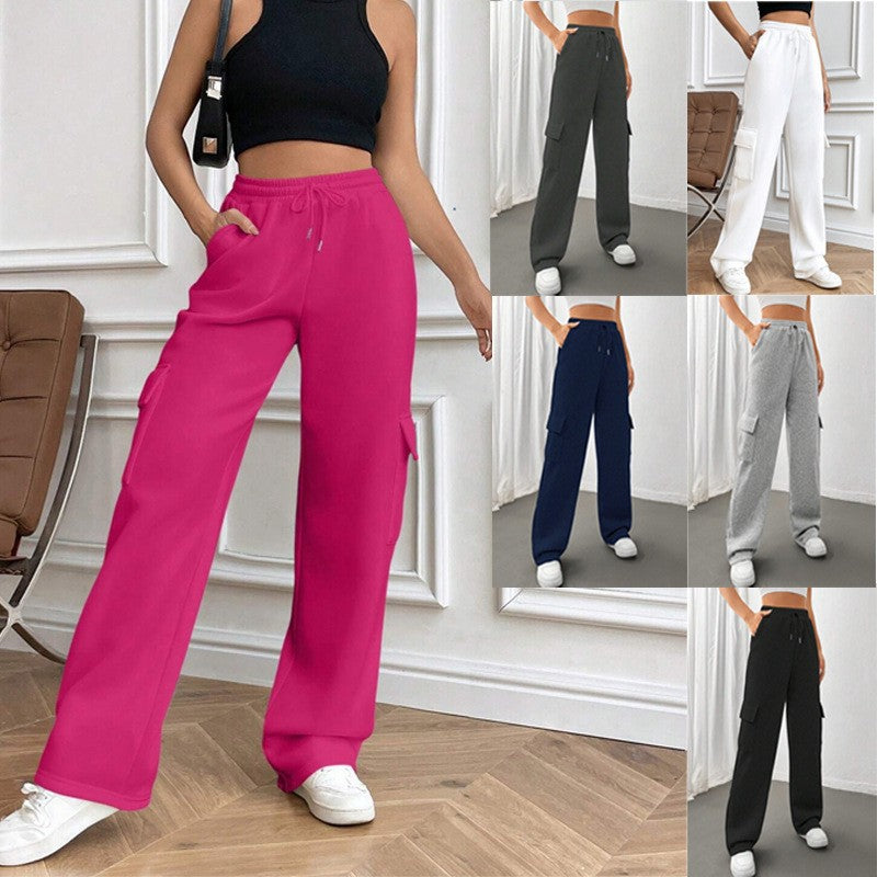 Damen Weite Cargohose im Jogger-Stil, lässig & bequem, perfekt für Freizeit & Streetwear.