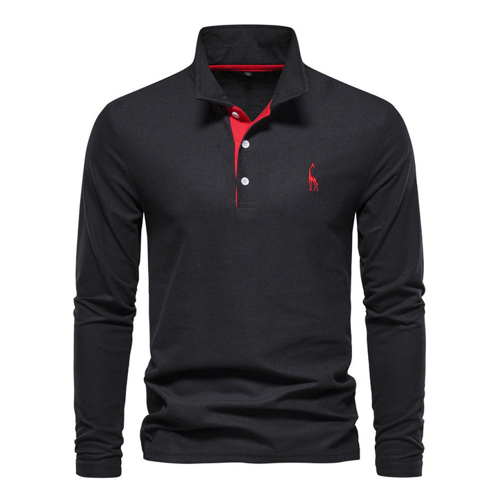 Warmes & stilvolles Herren Langarm Poloshirt. Perfekt für Übergangszeiten und kühlere Tage.
